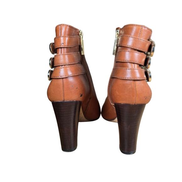 Louise et Cie Warren Boots Vince Camuto Brown Leather 3" Heeled Size 6 B - Picture 5 of 11